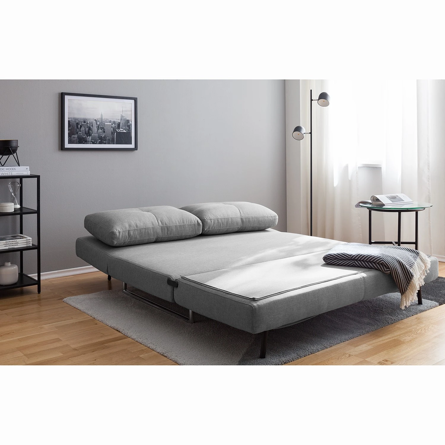 Fredriks Schlafsofa Newheaven Webstoff - Webstoff Lyn: Hellgrau 13 Fredriks Schlafsofa Newheaven Webstoff - Webstoff Lyn: Hellgrau – Bild 13