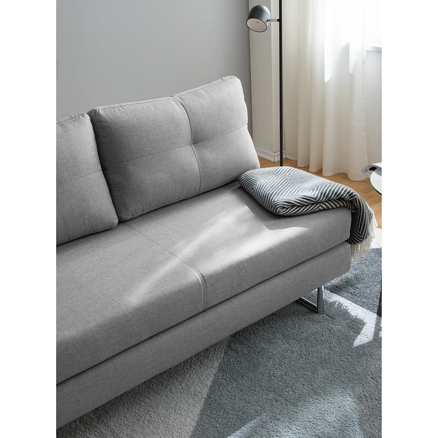 Fredriks Schlafsofa Newheaven Webstoff - Webstoff Lyn: Hellgrau 17 Fredriks Schlafsofa Newheaven Webstoff - Webstoff Lyn: Hellgrau – Bild 17