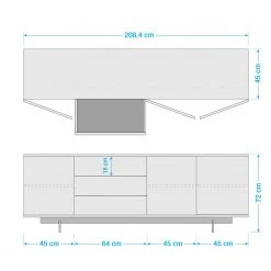 Eva Padberg Collection Sideboard Payara - Echtholzfurnier - Walnuss / Anthrazit 36 Eva Padberg Collection Sideboard Payara - Echtholzfurnier - Walnuss / Anthrazit -Wohnzimmermöbel boutique en ligne 1000007105 201015 10382700001 SKETCH DETAILS P000000001000007105 sketch