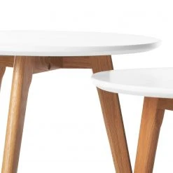 Mørteens Beistelltisch-Set Nilla I (2-teilig) - Eiche teilmassiv - Matt Weiß -Wohnzimmermöbel boutique en ligne 1000008531 180918 12451811 GALLERYIMAGES P000000001000008531