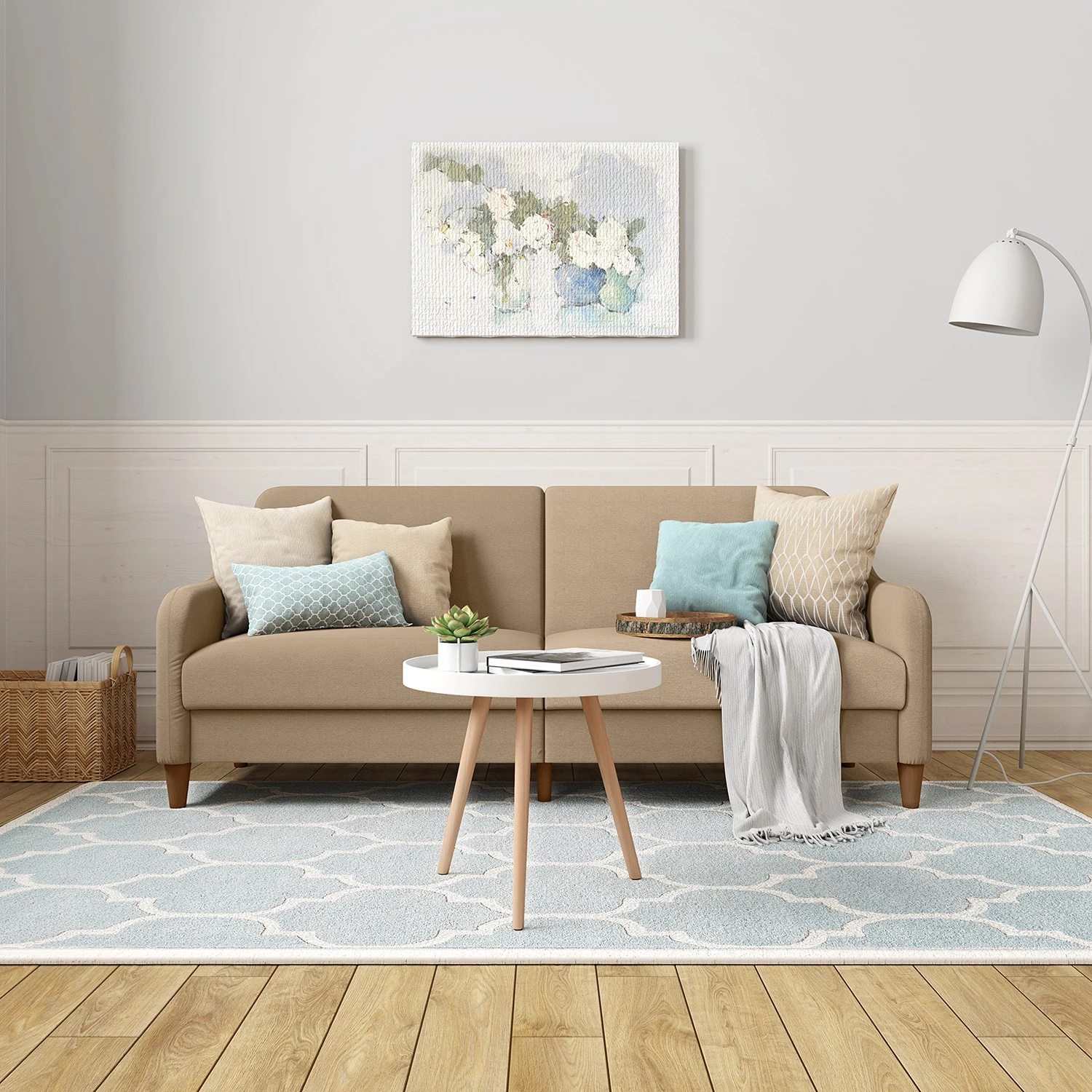 Mørteens Beistelltisch Flicka II - Buche teilmassiv - Matt Weiß / Buche 2 Mørteens Beistelltisch Flicka II - Buche teilmassiv - Matt Weiß / Buche – Bild 2