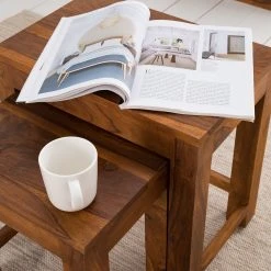 Ars Natura Beistelltisch Ohio (3er-Set) - Sheesham massiv -Wohnzimmermöbel boutique en ligne 1000008721 210518 15225400005 DETAILS P000000001000008721