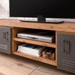 Ars manufacti TV-Lowboard Manchester II - Akazie massiv / Metall - Akazie / Anthrazit -Wohnzimmermöbel boutique en ligne 1000008809 200430 15154100002 DETAILS P000000001000008809