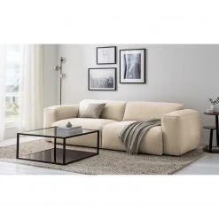 Studio Copenhagen 3-Sitzer Sofa HUDSON - Webstoff Saia: Beige 19 Studio Copenhagen 3-Sitzer Sofa HUDSON - Webstoff Saia: Beige -Wohnzimmermöbel boutique en ligne 1000009278 201130 15531900057 MOOD DETAILS P000000001000009278 mood 1