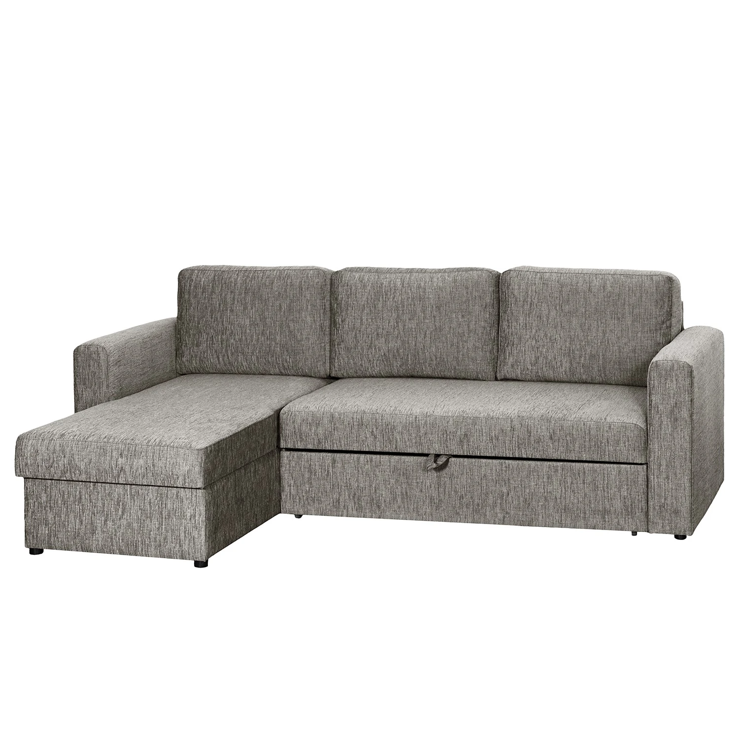 Fredriks Ecksofa Forrest (mit Schlaffunktion) - Stoff Grau - Ottomane links oder rechts montierbar 1 Fredriks Ecksofa Forrest (mit Schlaffunktion) - Stoff Grau - Ottomane links oder rechts montierbar