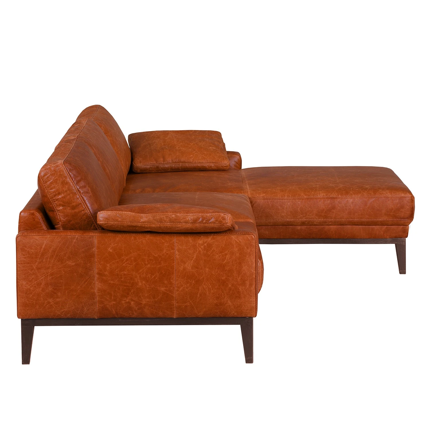 Ars manufacti Ecksofa Horley Echtleder - Vintage Cognac - Longchair davorstehend rechts 7 Ars manufacti Ecksofa Horley Echtleder - Vintage Cognac - Longchair davorstehend rechts – Bild 7