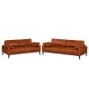 Ars manufacti Polstergarnitur Horley (3-2) Echtleder - Vintage Cognac