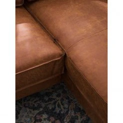Ars manufacti Ecksofa FORT DODGE - Antiklederlook - Microfaser Yaka: Cognac - Longchair davorstehend rechts - Ohne Schlaffunktion -Wohnzimmermöbel boutique en ligne 1000015488 201127 16484700126 DETAILS P000000001000015488