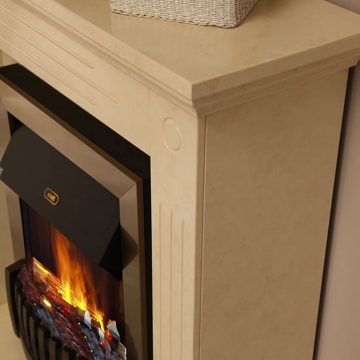 Montreux Elektrokamin Washington - Creme/Beige marmoriert 10 Montreux Elektrokamin Washington - Creme/Beige marmoriert – Bild 10