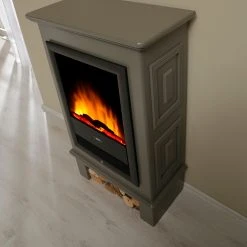 Montreux Elektrokamin Waldhof - Tulpenbaumholz teilmassiv - Grau -Wohnzimmermöbel boutique en ligne 1000017447 220614 075 DETAILS P000000001000017447