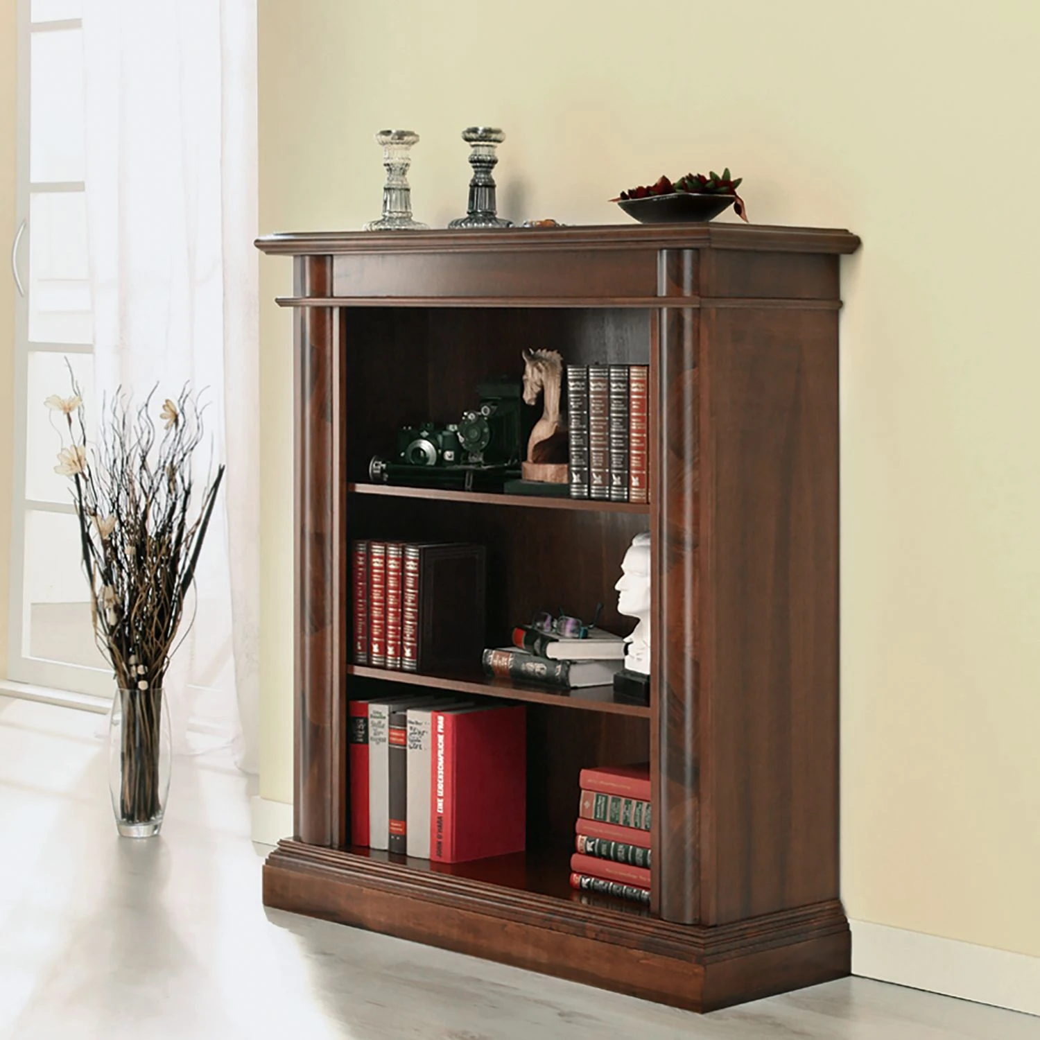 Montreux Mehrzweckregal Materro I - Echtholzfurnier - Nussbaum Antik 2 Montreux Mehrzweckregal Materro I - Echtholzfurnier - Nussbaum Antik – Bild 2