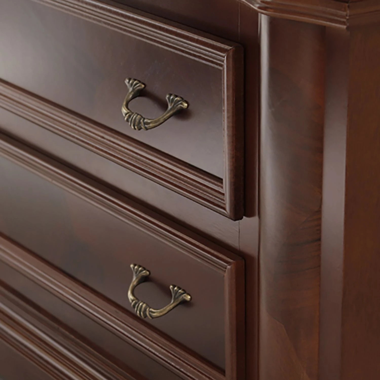 Montreux Vitrine Pevy - Ayous teilmassiv - Antikbraun 10 Montreux Vitrine Pevy - Ayous teilmassiv - Antikbraun – Bild 10