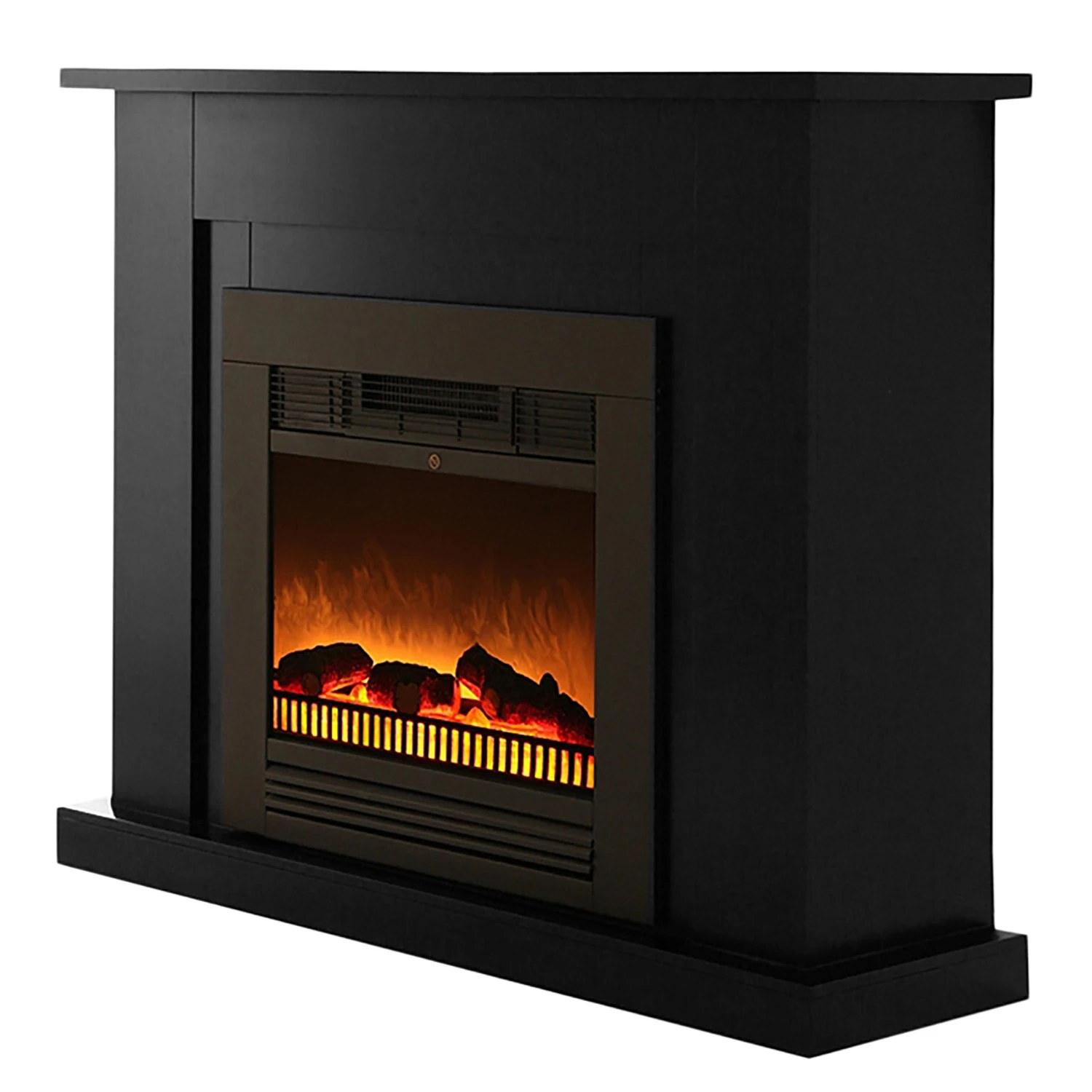 Montreux Elektrokamin Shanghai - schwarz seidenmatt lackiert, anthrazit 1 Montreux Elektrokamin Shanghai - schwarz seidenmatt lackiert, anthrazit