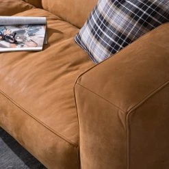 Ars manufacti Sofa Pentre (3-Sitzer) Echtleder - Hellbraun -Wohnzimmermöbel boutique en ligne 1000020142 200518 14205100004 DETAILS P000000001000020142