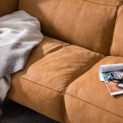 Ars manufacti Sofa Pentre (3-Sitzer) Echtleder - Hellbraun -Wohnzimmermöbel boutique en ligne 1000020142 200518 14205600008 DETAILS P000000001000020142