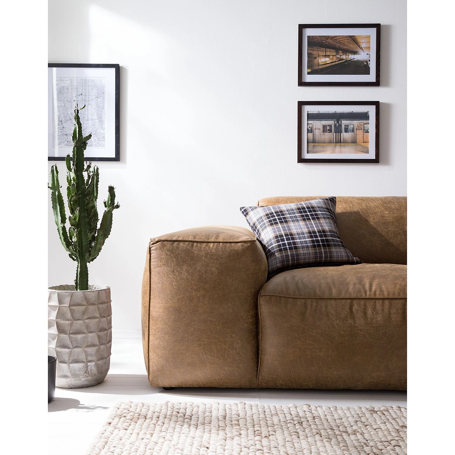 Ars manufacti Bigsofa Manchester Antiklederlook - Camel 6 Ars manufacti Bigsofa Manchester Antiklederlook - Camel – Bild 6