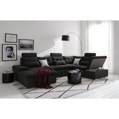 Fredriks Wohnlandschaft Puntiro I - Kunstleder Lilo / Strukturstoff Satur: Schwarz / Anthrazit - Longchair davorstehend links / Ottomane rechts 36 Fredriks Wohnlandschaft Puntiro I - Kunstleder Lilo / Strukturstoff Satur: Schwarz / Anthrazit - Longchair davorstehend links / Ottomane rechts -Wohnzimmermöbel boutique en ligne 1000021540 210614 18402100118 MOOD DETAILS P000000001000021540 mood