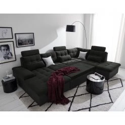 Fredriks Wohnlandschaft Puntiro I - Kunstleder Lilo / Strukturstoff Satur: Schwarz / Anthrazit - Longchair davorstehend links / Ottomane rechts 37 Fredriks Wohnlandschaft Puntiro I - Kunstleder Lilo / Strukturstoff Satur: Schwarz / Anthrazit - Longchair davorstehend links / Ottomane rechts -Wohnzimmermöbel boutique en ligne 1000021540 210614 18402100119 MOOD DETAILS P000000001000021540 mood