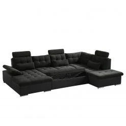 Fredriks Wohnlandschaft Puntiro I - Kunstleder Lilo / Strukturstoff Satur: Schwarz / Anthrazit - Longchair davorstehend links / Ottomane rechts 44 Fredriks Wohnlandschaft Puntiro I - Kunstleder Lilo / Strukturstoff Satur: Schwarz / Anthrazit - Longchair davorstehend links / Ottomane rechts -Wohnzimmermöbel boutique en ligne 1000021540 210614 18402100126 DETAILS P000000001000021540