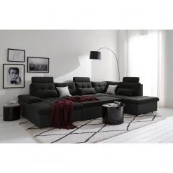 Fredriks Wohnlandschaft Puntiro I - Kunstleder Lilo / Strukturstoff Satur: Schwarz / Anthrazit - Longchair davorstehend links / Ottomane rechts 46 Fredriks Wohnlandschaft Puntiro I - Kunstleder Lilo / Strukturstoff Satur: Schwarz / Anthrazit - Longchair davorstehend links / Ottomane rechts -Wohnzimmermöbel boutique en ligne 1000021540 210614 18402100128 DETAILS P000000001000021540