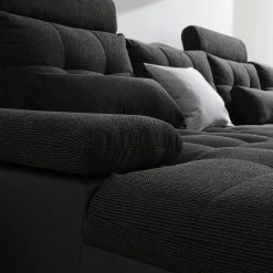 Fredriks Wohnlandschaft Puntiro I - Kunstleder Lilo / Strukturstoff Satur: Schwarz / Anthrazit - Longchair davorstehend links / Ottomane rechts 51 Fredriks Wohnlandschaft Puntiro I - Kunstleder Lilo / Strukturstoff Satur: Schwarz / Anthrazit - Longchair davorstehend links / Ottomane rechts -Wohnzimmermöbel boutique en ligne 1000021540 210614 18402100133 DETAILS P000000001000021540