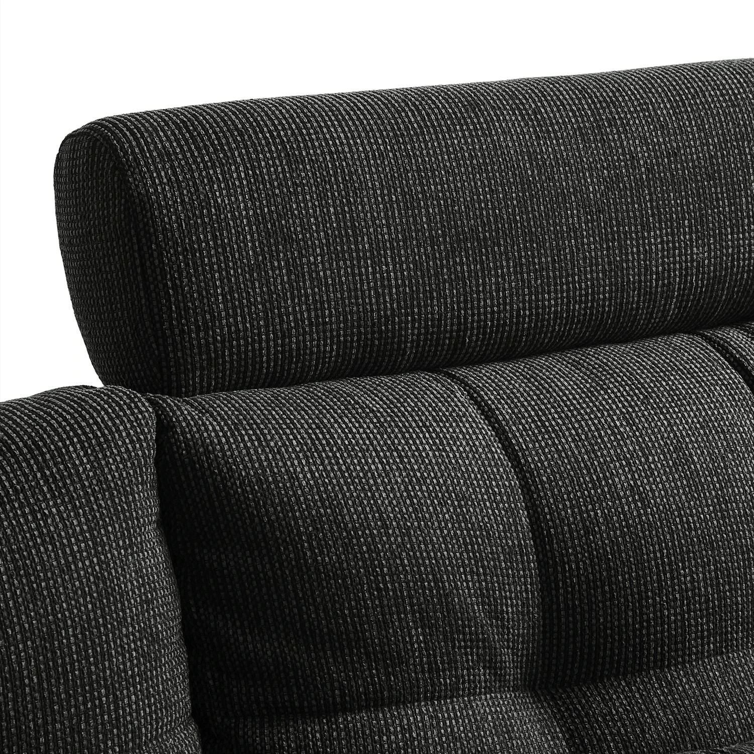 Fredriks Wohnlandschaft Puntiro I - Kunstleder Lilo / Strukturstoff Satur: Schwarz / Anthrazit - Longchair davorstehend links / Ottomane rechts 23 Fredriks Wohnlandschaft Puntiro I - Kunstleder Lilo / Strukturstoff Satur: Schwarz / Anthrazit - Longchair davorstehend links / Ottomane rechts – Bild 23