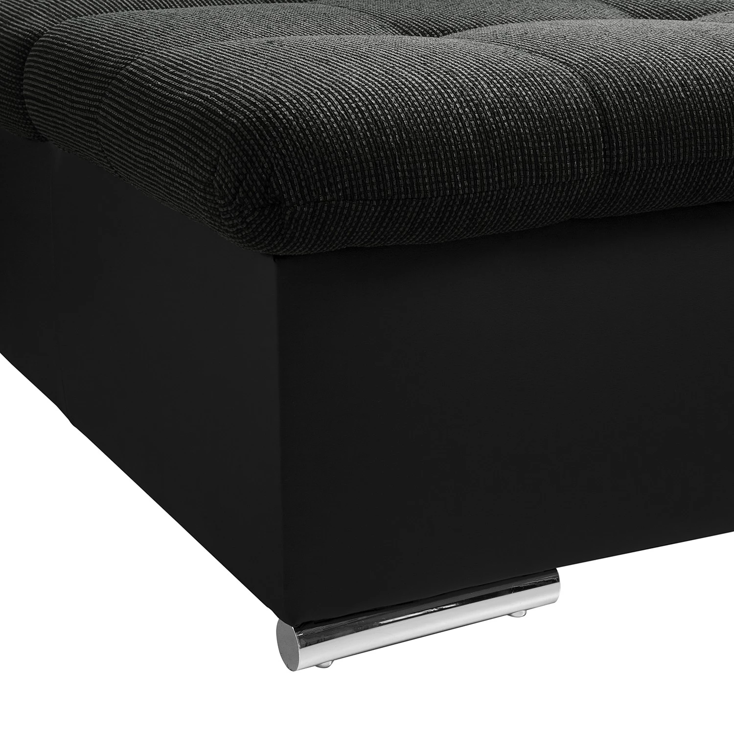 Fredriks Wohnlandschaft Puntiro I - Kunstleder Lilo / Strukturstoff Satur: Schwarz / Anthrazit - Longchair davorstehend links / Ottomane rechts 31 Fredriks Wohnlandschaft Puntiro I - Kunstleder Lilo / Strukturstoff Satur: Schwarz / Anthrazit - Longchair davorstehend links / Ottomane rechts – Bild 31