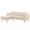 Norrwood Ecksofa Croom - Webstoff Polia: Kaschmir - Longchair davorstehend links - Ohne Hocker