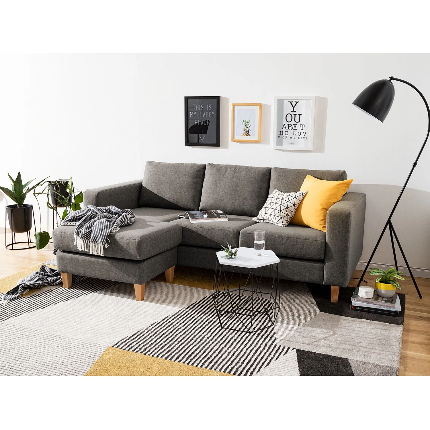 Norrwood Ecksofa MAISON 2-Sitzer mit Longchair - Webstoff Inas: Cubanit - Longchair davorstehend links 2 Norrwood Ecksofa MAISON 2-Sitzer mit Longchair - Webstoff Inas: Cubanit - Longchair davorstehend links – Bild 2