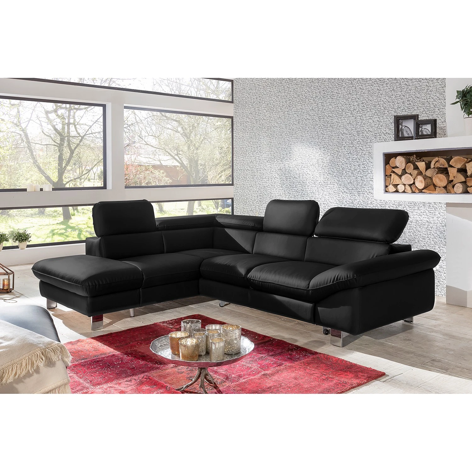 Cotta Ecksofa Waiho II Echtleder - Schwarz - Longchair davorstehend links - Mit Schlaffunktion 5 Cotta Ecksofa Waiho II Echtleder - Schwarz - Longchair davorstehend links - Mit Schlaffunktion – Bild 5