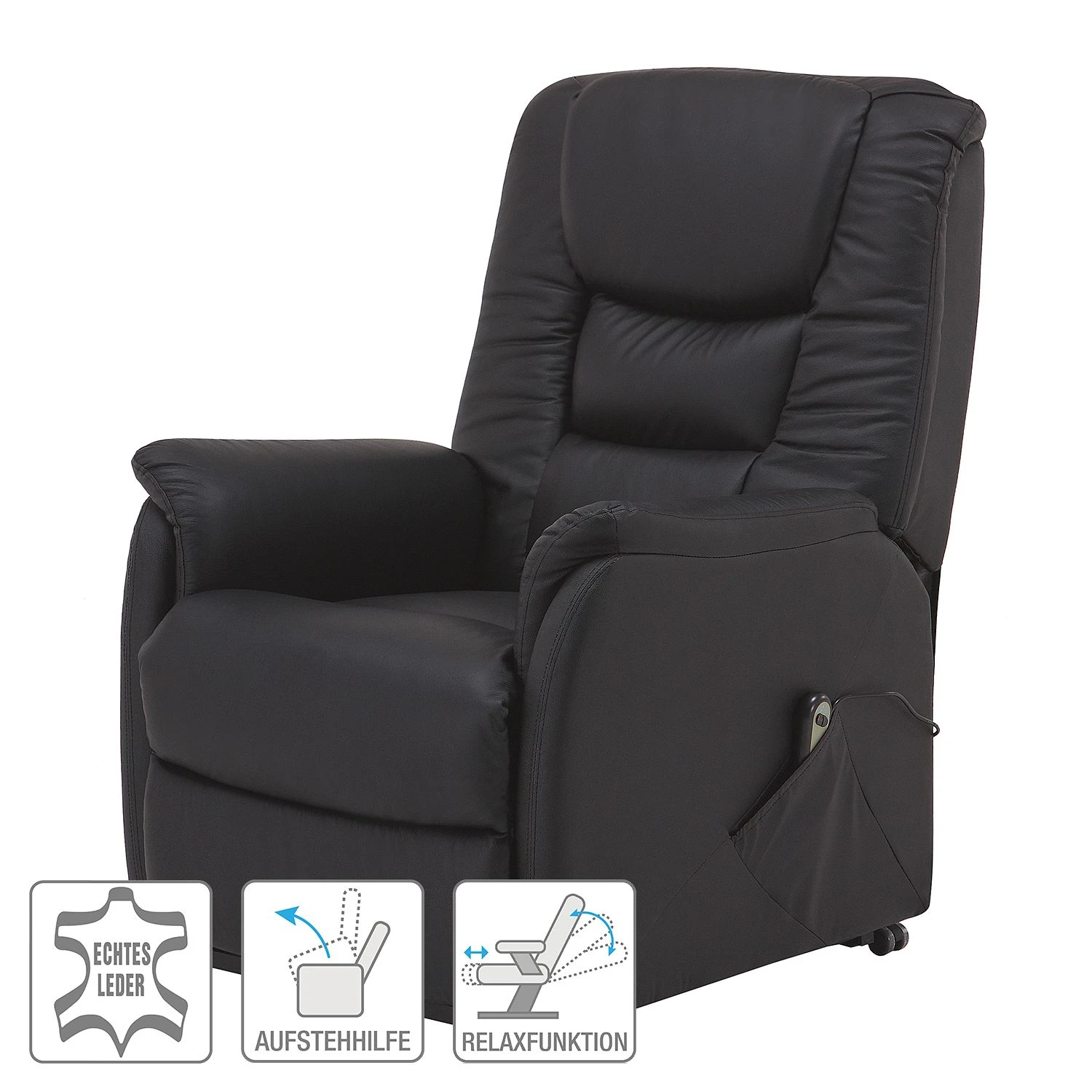 Modoform Relaxsessel Knuckey - (mit Aufstehhilfe) - Kunstleder - Schwarz 2 Modoform Relaxsessel Knuckey - (mit Aufstehhilfe) - Kunstleder - Schwarz – Bild 2