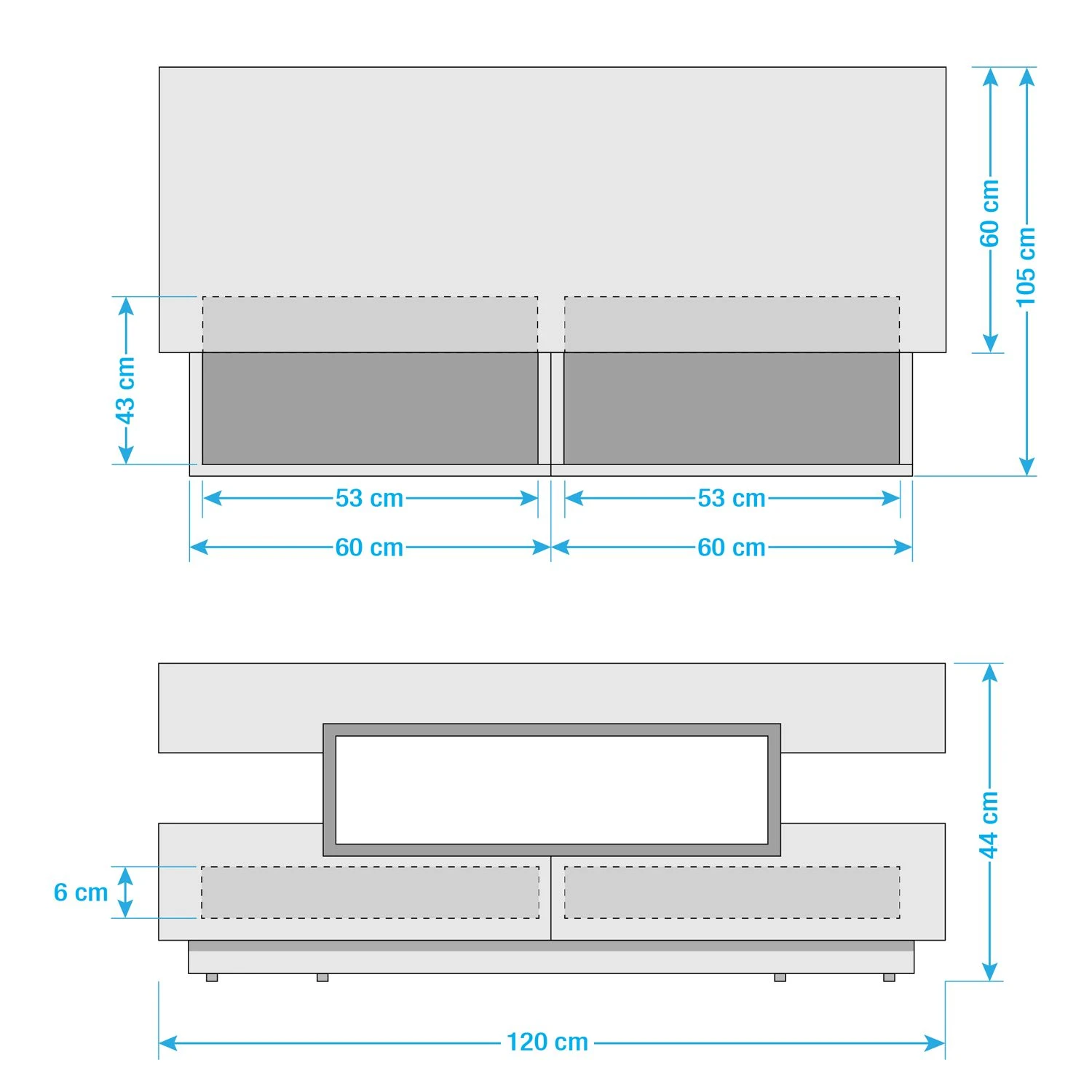 Fredriks Couchtisch Anna - Hochglanz Weiß / Dunkelgrau 11 Fredriks Couchtisch Anna - Hochglanz Weiß / Dunkelgrau – Bild 11