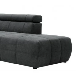 Fredriks Wohnlandschaft Freetown - Microfaser - Dunkelgrau - Longchair davorstehend links / Ottomane rechts -Wohnzimmermöbel boutique en ligne 1000029524 211221 132252000110 DETAILS P000000001000029524