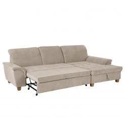 Ars Natura Ecksofa Charlo Microfaser - Cappuccino - Longchair davorstehend rechts - Mit Schlaffunktion -Wohnzimmermöbel boutique en ligne 1000029556 220802 040 DETAILS P000000001000029556