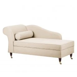 Maison Belfort Recamiere Colmar Webstoff - Beige - Armlehne davorstehend links