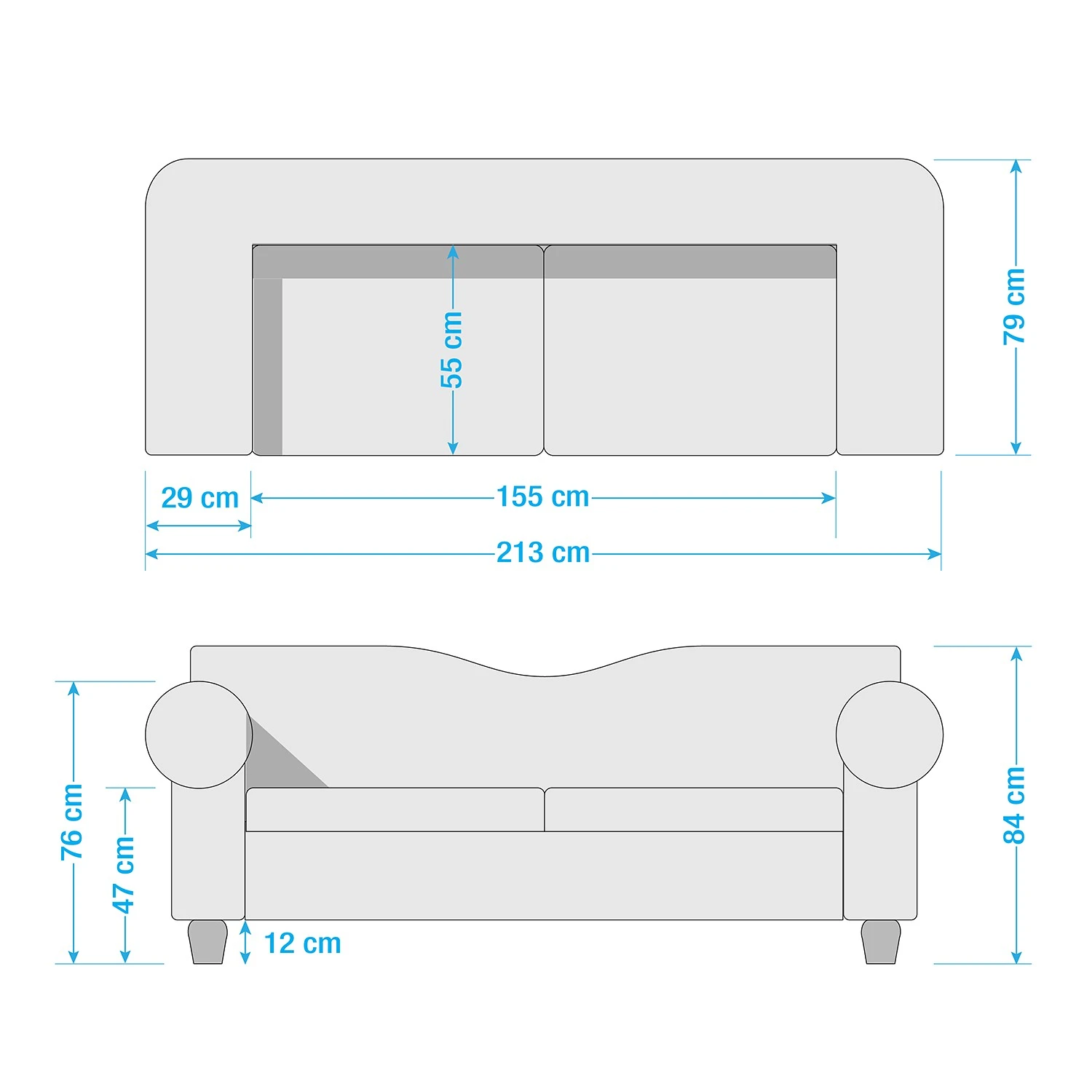 Jack & Alice Sofa York (3-Sitzer) Samt - Stoff Chepi: Olivgrün 15 Jack & Alice Sofa York (3-Sitzer) Samt - Stoff Chepi: Olivgrün – Bild 15