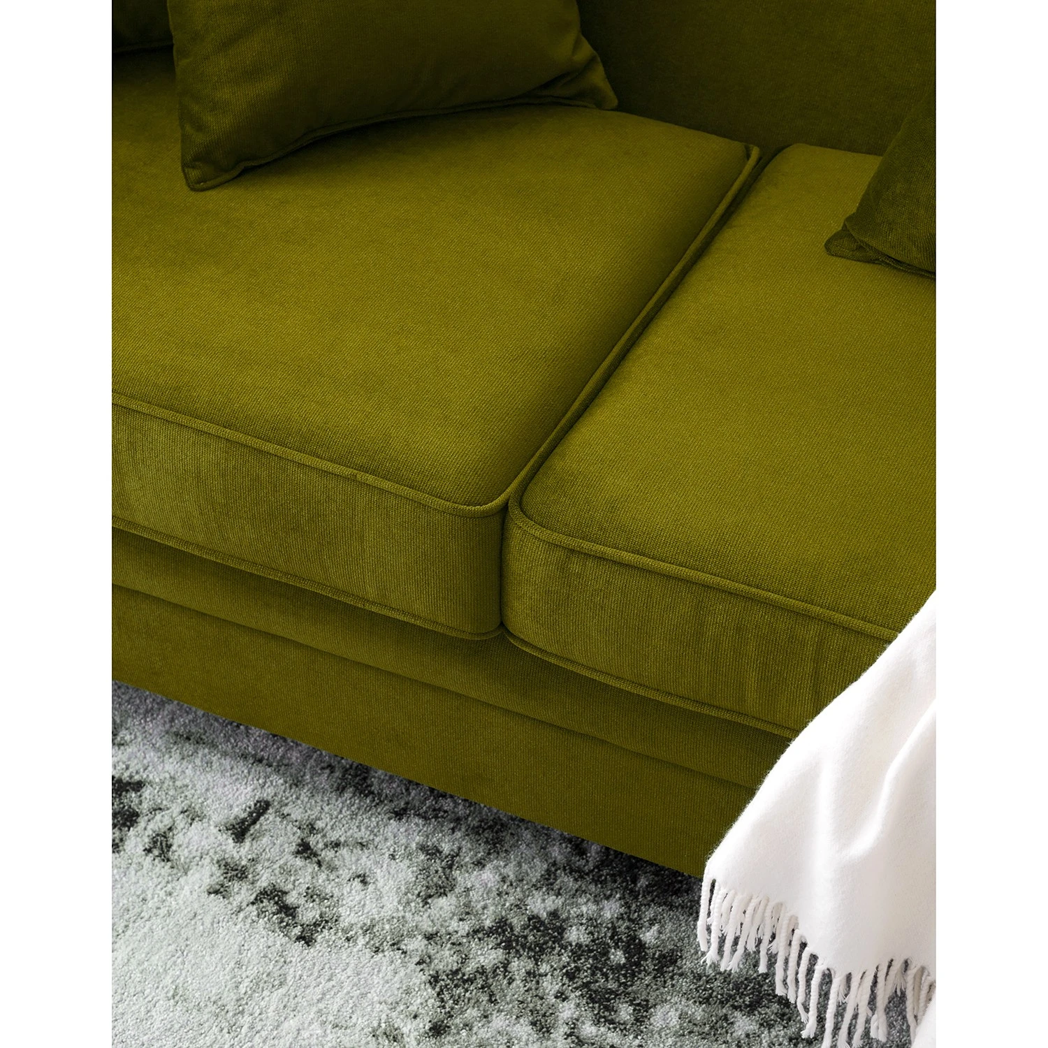 Jack & Alice Sofa York (3-Sitzer) Samt - Stoff Chepi: Olivgrün 9 Jack & Alice Sofa York (3-Sitzer) Samt - Stoff Chepi: Olivgrün – Bild 9