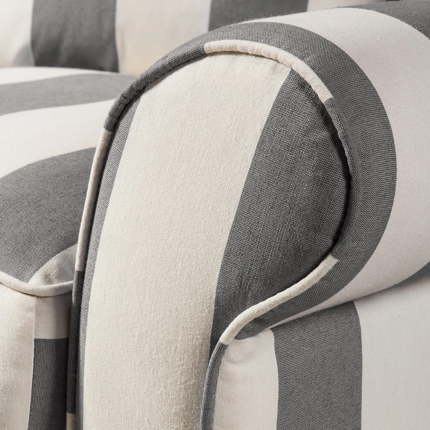 Maison Belfort Ohrensessel Colmar XXL - Grauweiß 8 Maison Belfort Ohrensessel Colmar XXL - Grauweiß – Bild 8