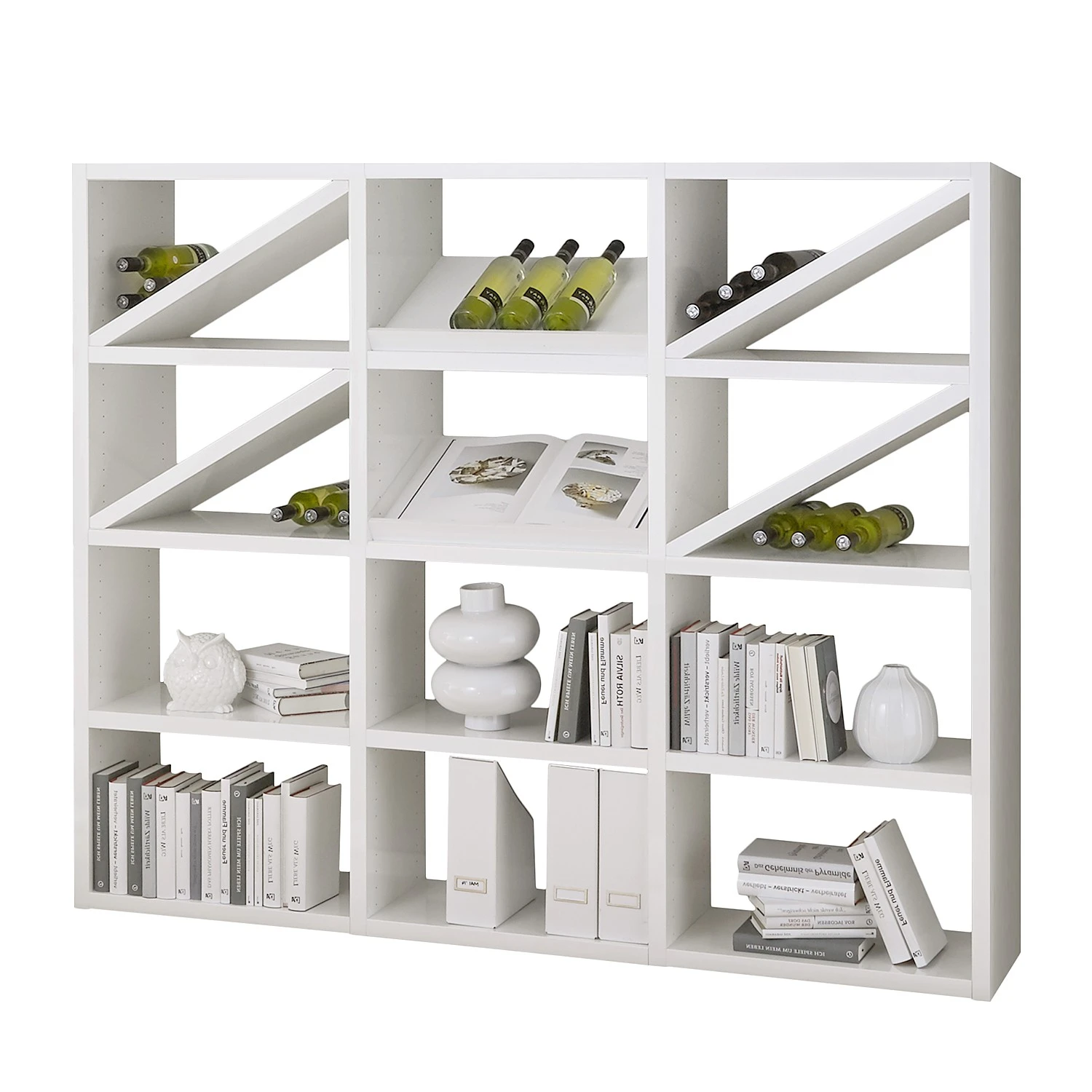 Fredriks Regal Concept X - Hochglanz Weiß 1 Fredriks Regal Concept X - Hochglanz Weiß