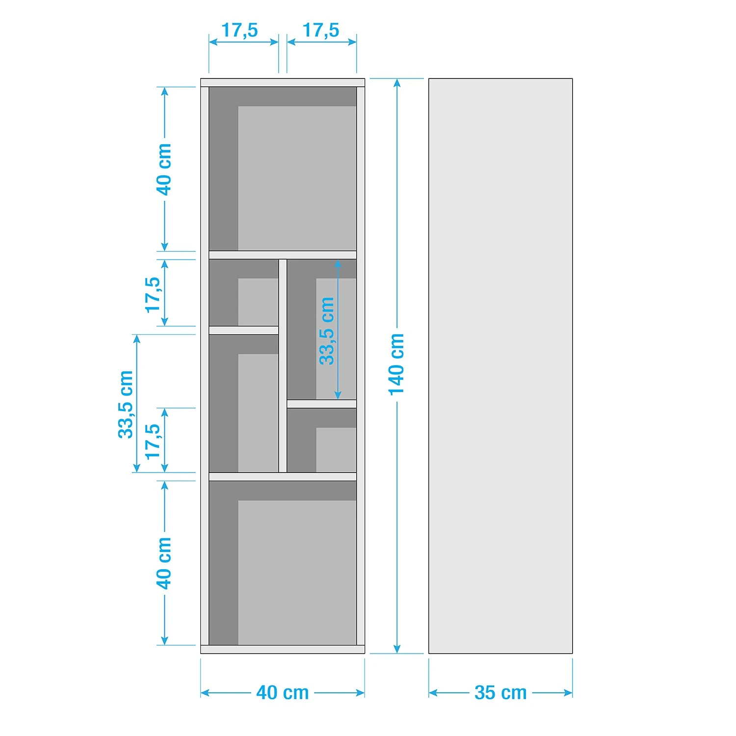 Germania Hängeregal Calvi - Eiche Navarra Dekor / Steingrau 5 Germania Hängeregal Calvi - Eiche Navarra Dekor / Steingrau – Bild 5