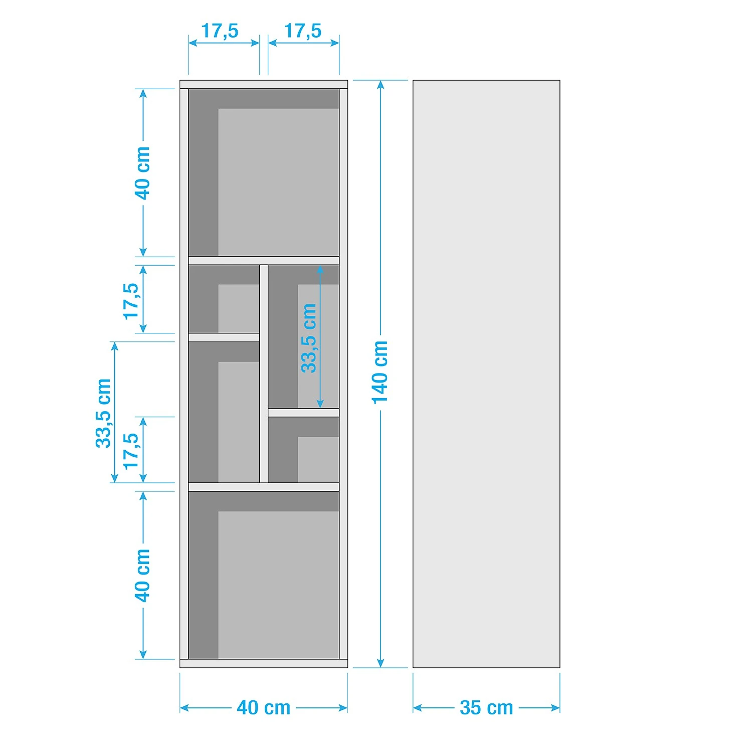 Germania Hängeregal Calvi - Pinie Weiß Dekor / Eiche Navarra Dekor 5 Germania Hängeregal Calvi - Pinie Weiß Dekor / Eiche Navarra Dekor – Bild 5