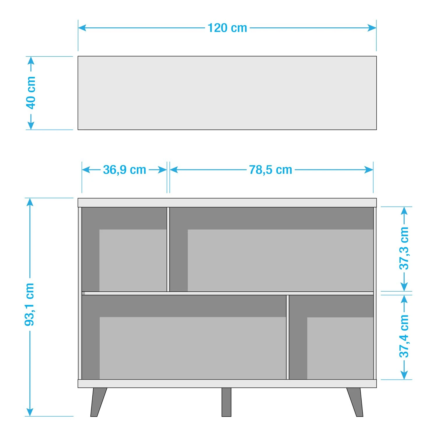 Germania Regal Neston I - Matt Weiß / Eiche Sanremo Dekor 5 Germania Regal Neston I - Matt Weiß / Eiche Sanremo Dekor – Bild 5