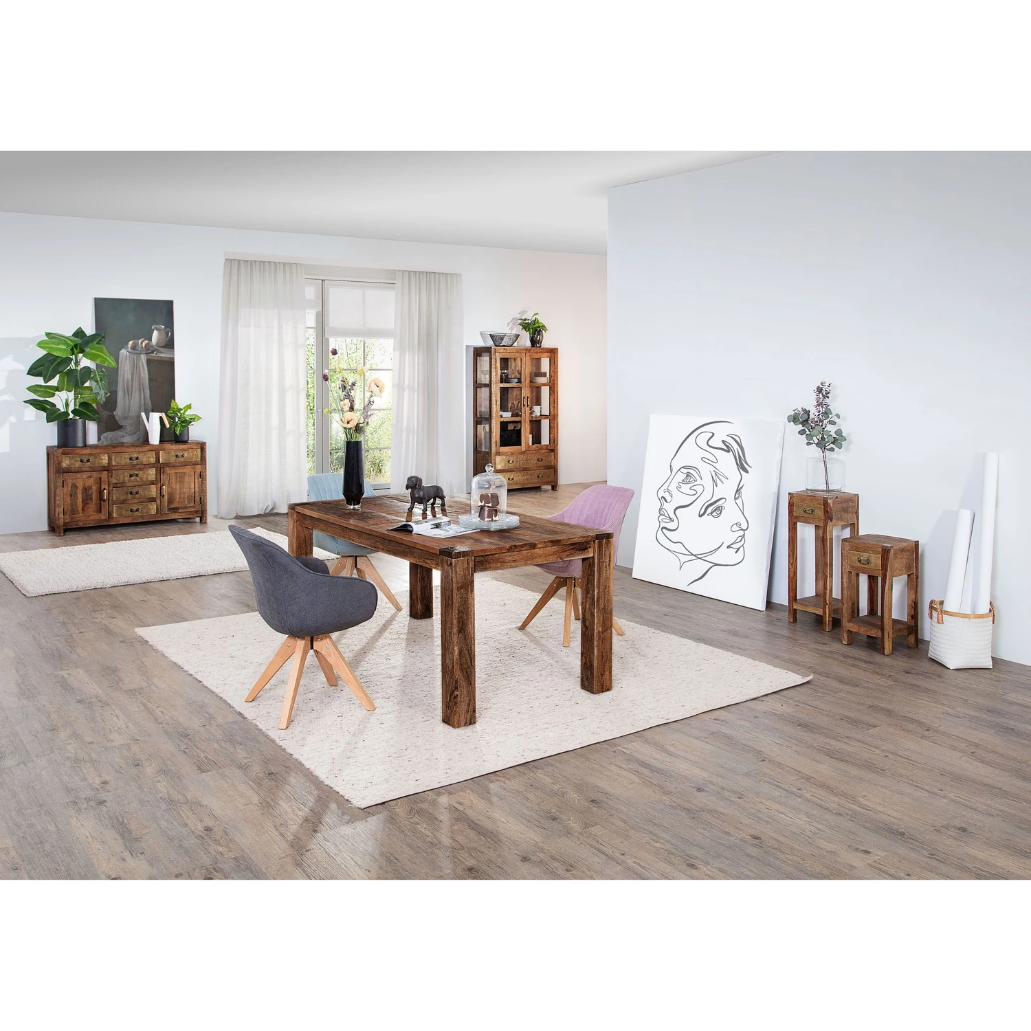 Ars manufacti Beistelltisch Pintage II - Mango massiv - gebeizt & lackiert 2 Ars manufacti Beistelltisch Pintage II - Mango massiv - gebeizt & lackiert – Bild 2