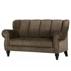 Red Living Diningsofa Comodo I (2-Sitzer) - Microfaser Braun