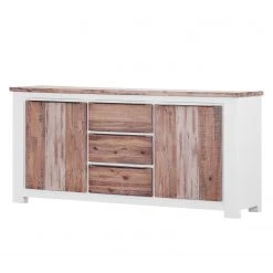 Maison Belfort Sideboard Doral - Akazie teilmassiv - Braun / Weiß