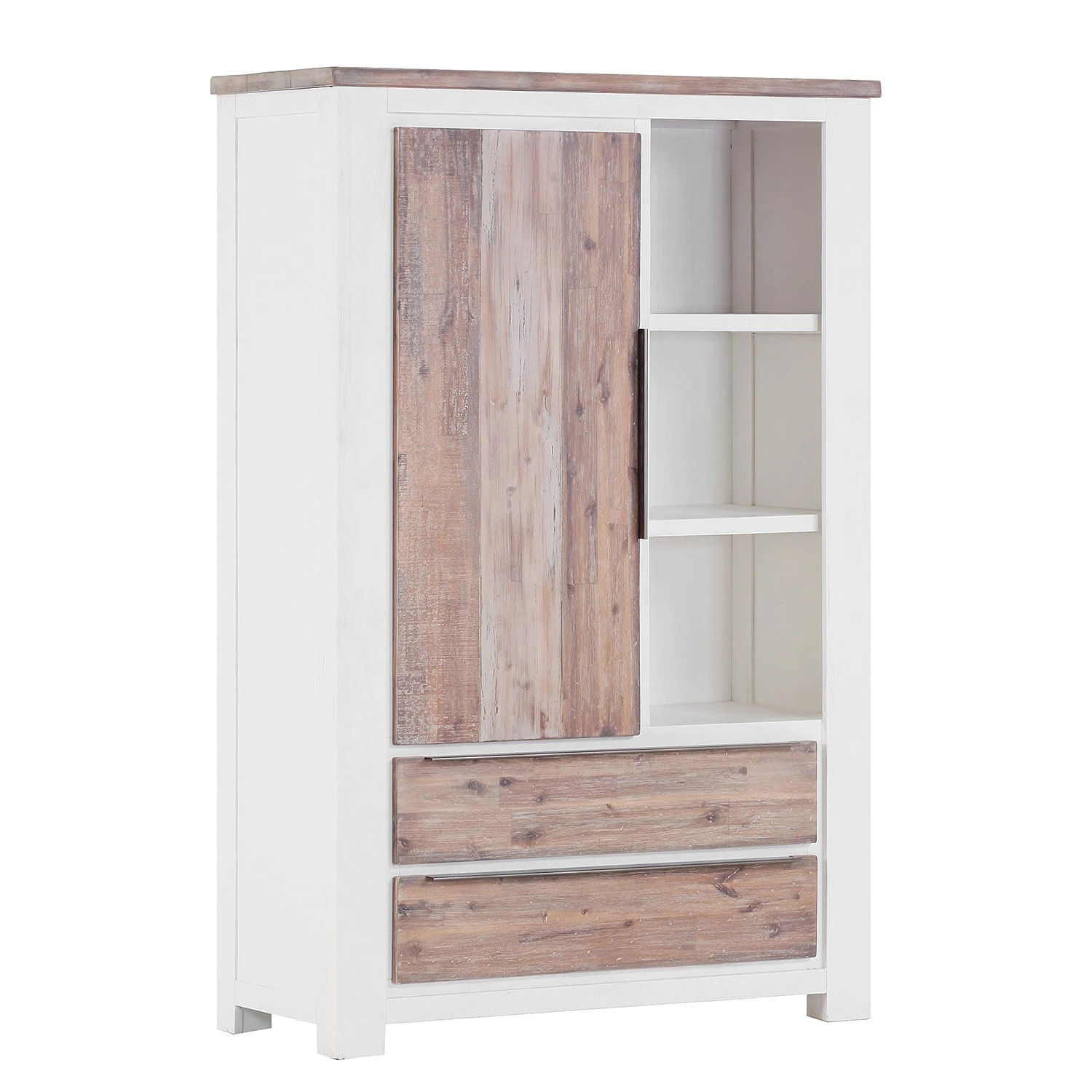 Maison Belfort Kommode Doral - Akazie teilmassiv - Braun / Weiß 1 Maison Belfort Kommode Doral - Akazie teilmassiv - Braun / Weiß