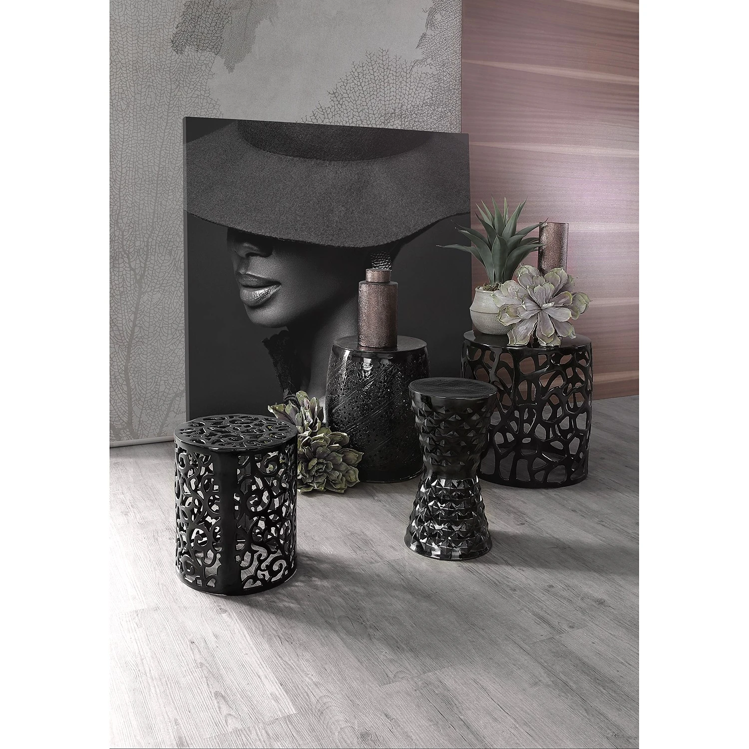 Red Living Beistelltisch Rivona - Schwarz 2 Red Living Beistelltisch Rivona - Schwarz – Bild 2