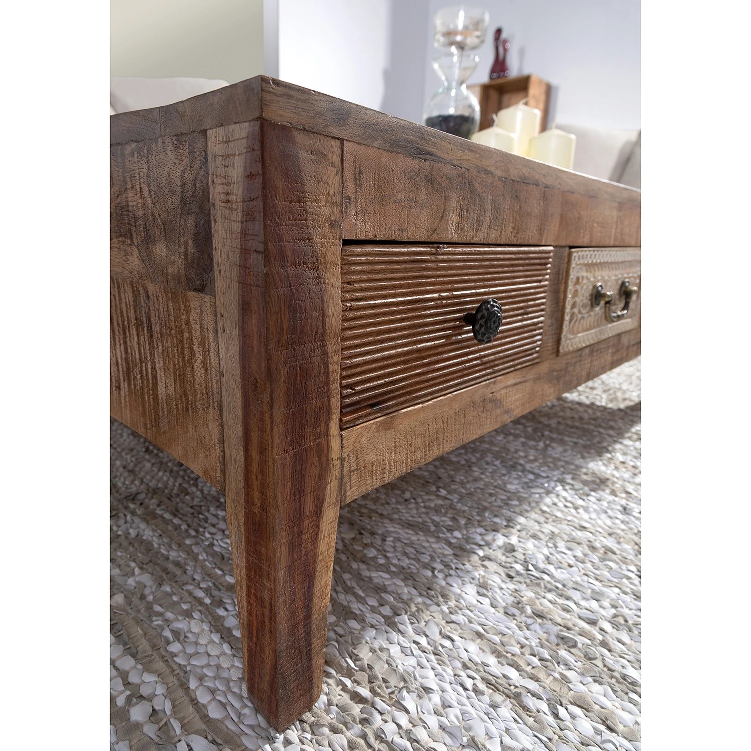 Ars manufacti Couchtisch Curenna - Mango teilmassiv - Mango / Braun 9 Ars manufacti Couchtisch Curenna - Mango teilmassiv - Mango / Braun – Bild 9