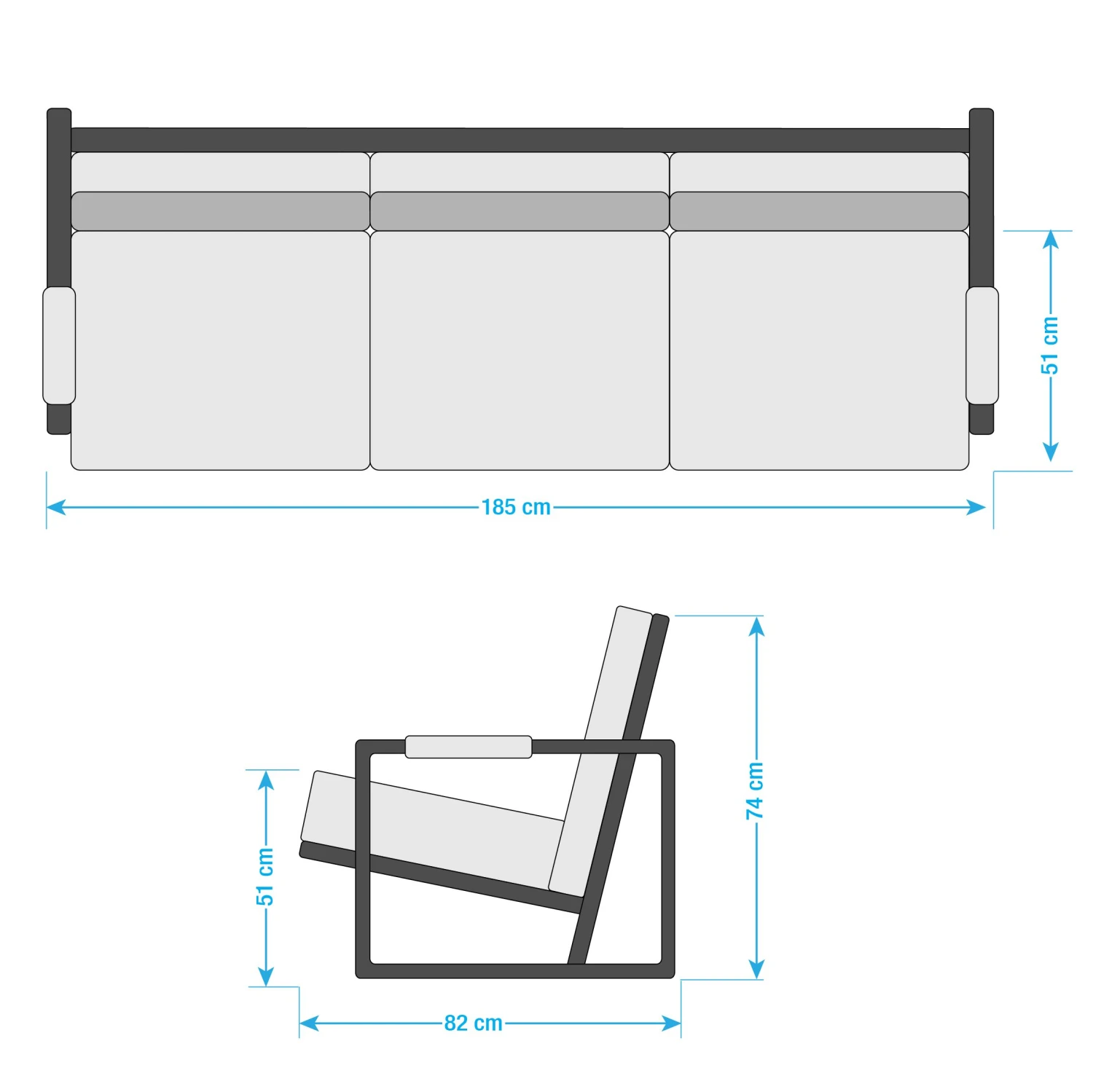 Ars manufacti Polstergarnitur Rhode (3-2) - Braungrau 12 Ars manufacti Polstergarnitur Rhode (3-2) - Braungrau – Bild 12