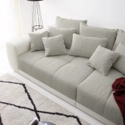 Loftscape Bigsofa Pesaro Kunstleder / Webstoff - Weiß / Beige -Wohnzimmermöbel boutique en ligne 1000053332 210429 13352000004 DETAILS P000000001000053332